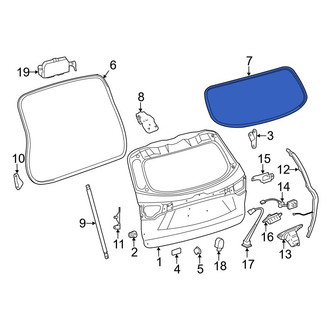Toyota OE - Rear Back Glass Weatherstrip