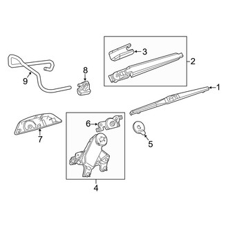 Toyota OE - Lift Gate - Wiper & Washer Components (Flip Up Glass), (Hybrid Limited / LE / LE Plus / Limited / XLE)