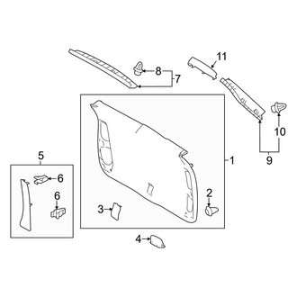 Toyota OE - Lift Gate - Interior Trim