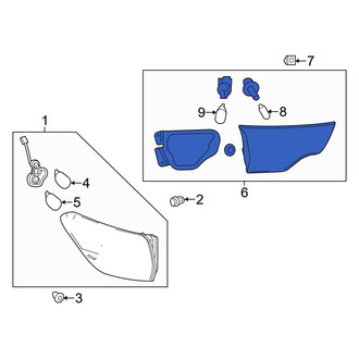 Toyota OE - Rear Left Inner Back Up Light Assembly