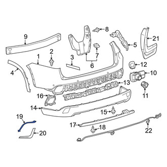 Toyota OE - Rear Left Upper Bumper Trim