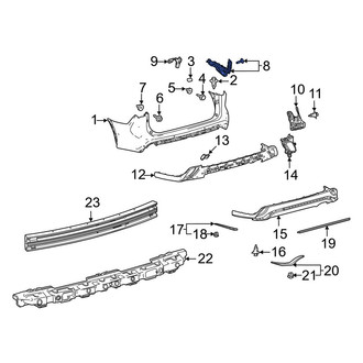 Toyota OE - Rear Right Bumper Cover Support Rail