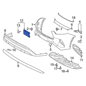 Toyota OE - Front License Plate Bracket