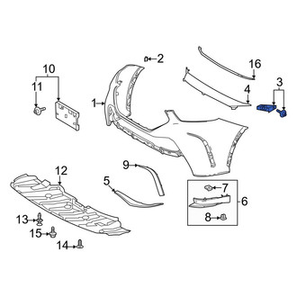Toyota OE - Front Right Bumper Cover Support Rail