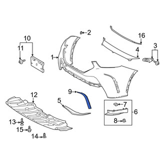 Toyota OE - Front Right Upper Bumper Trim