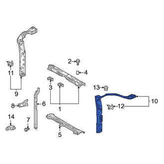Toyota OE - Front Left Radiator Support Side Panel