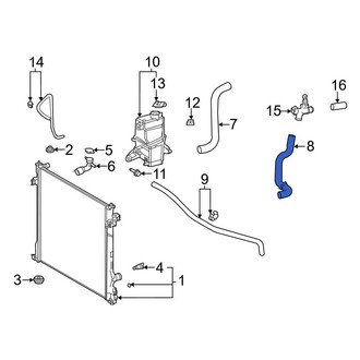 Toyota OE - Left Radiator Coolant Hose
