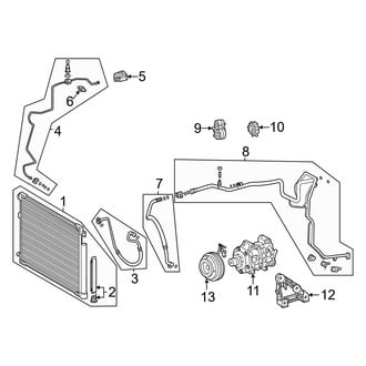 Toyota OE - Air Conditioner & Heater - Condenser, Compressor & Lines (2.4L)