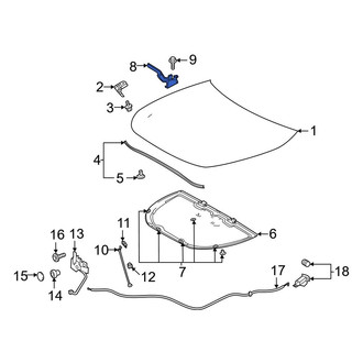 Toyota OE - Front Left Hood Hinge