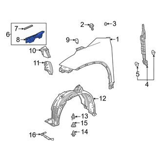 Toyota OE - Front Right Upper Fender Splash Shield