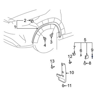 Toyota OE - Door Molding Rivet