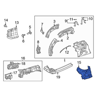 Toyota OE - Front Right Fender Apron Insulator