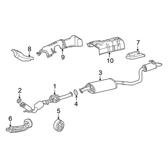 Toyota OE - Exhaust System - Exhaust Components (2.5L)