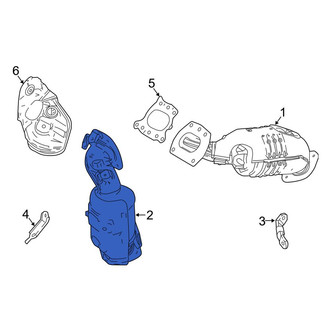 Toyota OE - Left Catalytic Converter with Integrated Exhaust Manifold