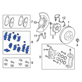 Toyota OE - Front Disc Brake Pad Shim Kit