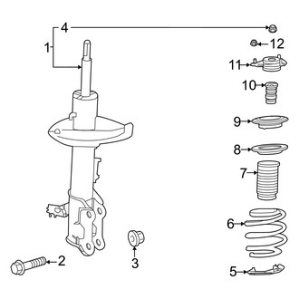 Toyota OE - Front Suspension - Struts & Components