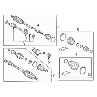 Toyota OE - Front Suspension - Drive Axles (FWD)