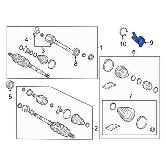 Toyota OE - Front Right CV Axle Shaft Carrier Bearing Bracket