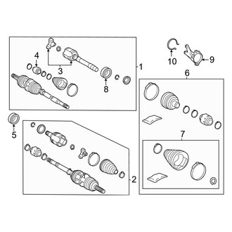 Toyota OE - Front Suspension - Drive Axles (AWD)