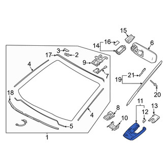 Toyota OE - Front Interior Rear View Mirror Cover