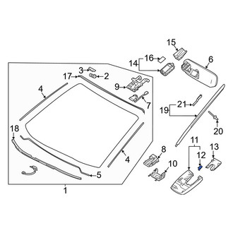 Toyota OE - Interior Rear View Mirror Cover Clip