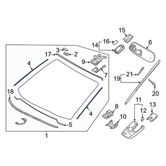 Toyota OE - Upper Windshield Seal