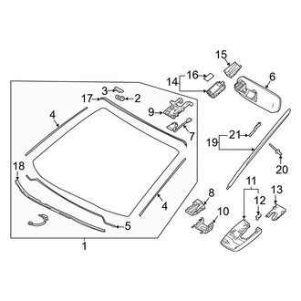 Toyota OE - Windshield - Glass