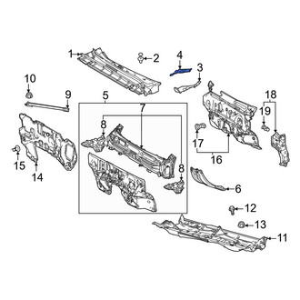 Toyota OE - Front Left Cowl Water Deflector