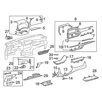 Toyota OE - Instrument Panel Components (12.3" Touchscreen)