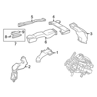 Toyota OE - Instrument Panel - Ducts (Rear Standard Roof), (Hybrid LE / L / LE)