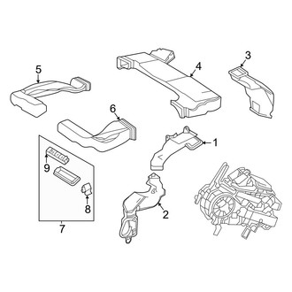 Toyota OE - Instrument Panel - Ducts (Rear Sunroof), (Hybrid Limited / Hybrid XLE / Limited / XLE / XSE)
