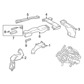 Toyota OE - Instrument Panel - Ducts (Panoramic Roof, Rear), (Hybrid Platinum / Platinum)