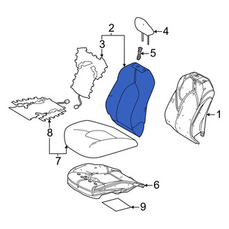 Toyota OE - Front Left Seat Back Cushion Cover