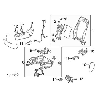 Toyota OE - Seats & Tracks - Passenger Seat Components (Frame & Track Components, With Power)