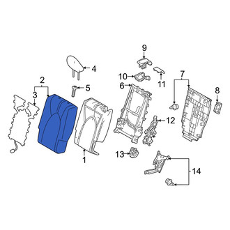 Toyota OE - Center Left Seat Back Cushion Cover