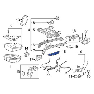 Toyota OE - Center Left Seat Track Cover
