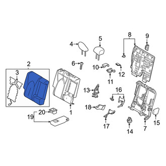 Toyota OE - Center Right Seat Back Cushion Cover