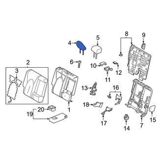 Toyota OE - Center Left Headrest