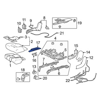 Toyota OE - Center Right Seat Track Cover