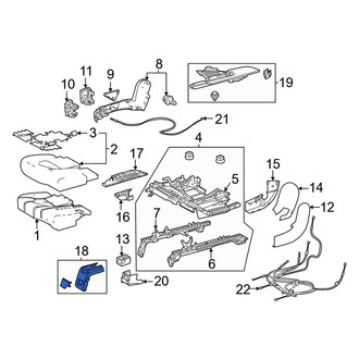 Toyota OE - Seat Track Cover
