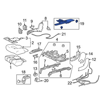 Toyota OE - Seat Track Cover