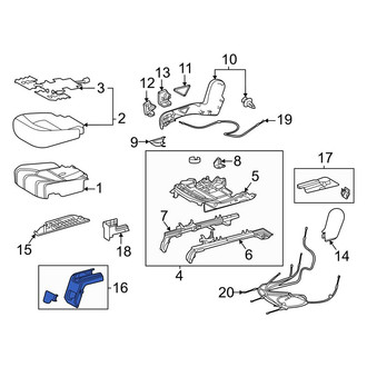 Toyota OE - Seat Track Cover