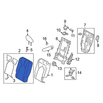 Toyota OE - Center Left Seat Back Cushion Cover