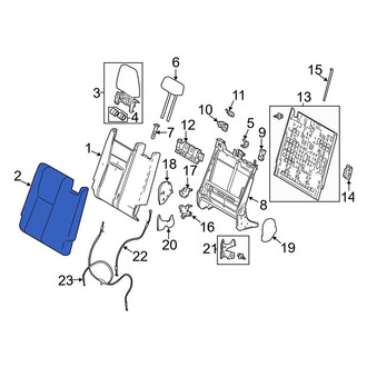 Toyota OE - Center Left Seat Back Cushion Cover