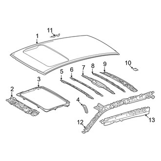 Toyota OE - Roof & Components (Sunroof), (Hybrid Limited / Hybrid XLE / Limited / XLE / XSE)