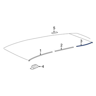 Toyota OE - Rear Right Roof Drip Molding