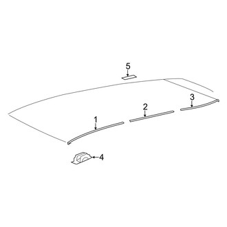 Toyota OE - Roof - Exterior Trim (Sunroof), (Hybrid Limited / Hybrid XLE / Limited / XLE)