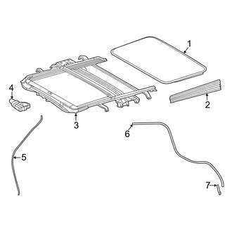 Toyota OE - Roof - Sunroof (Sunroof), (Hybrid Bronze Edition / Hybrid Limited / Hybrid XLE / Limited / XLE / XSE)