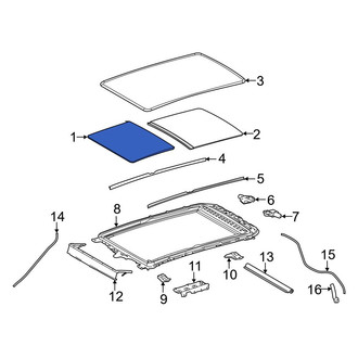 Toyota OE - Front Sunroof Glass