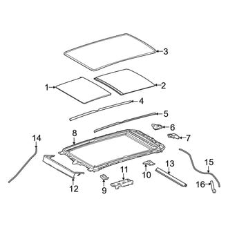 Toyota OE - Roof - Sunroof (Panoramic Roof), (Hybrid Platinum / Platinum)